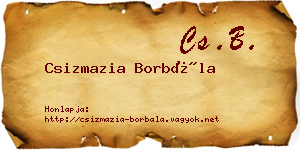 Csizmazia Borbála névjegykártya