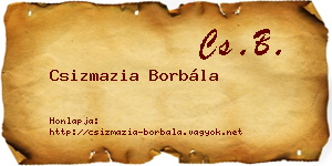 Csizmazia Borbála névjegykártya