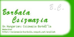 borbala csizmazia business card